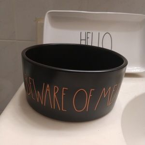 Rae Dunn beware of me pet bowl